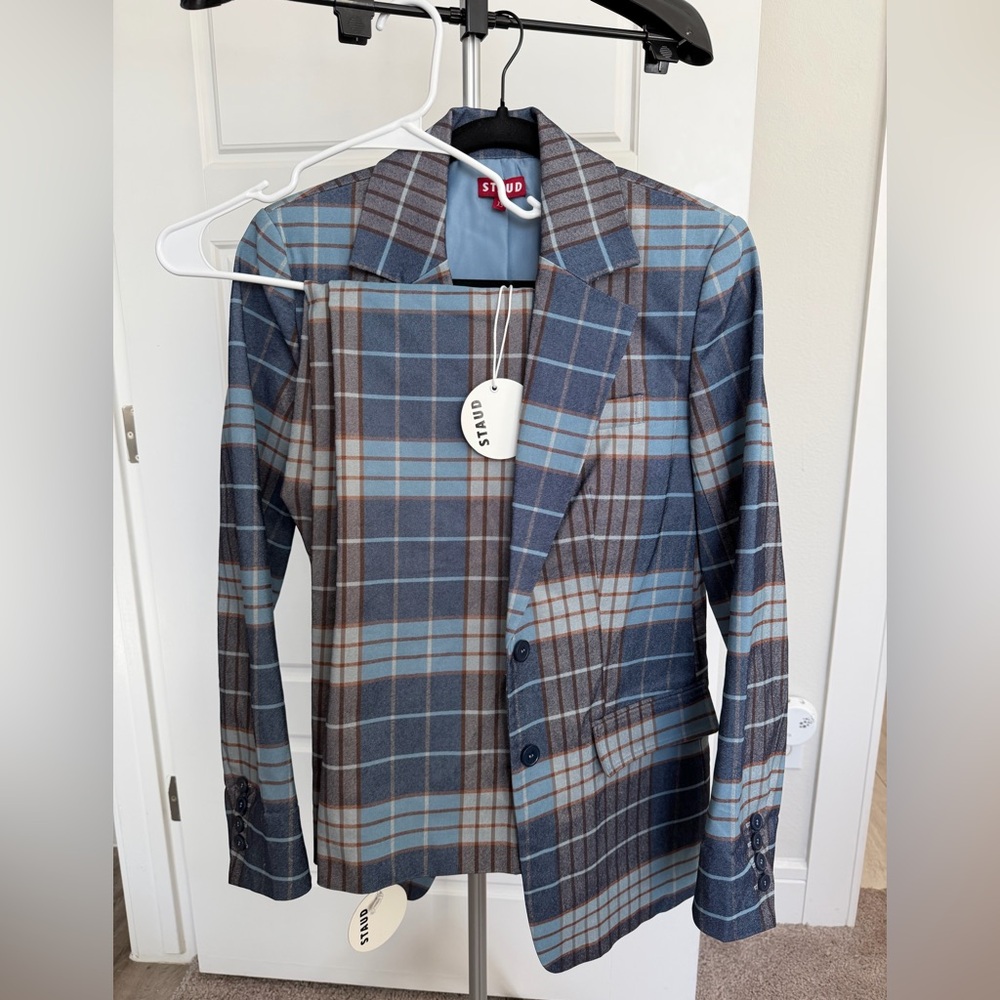 STAUD suit - plaid city blazer & pirouette pant